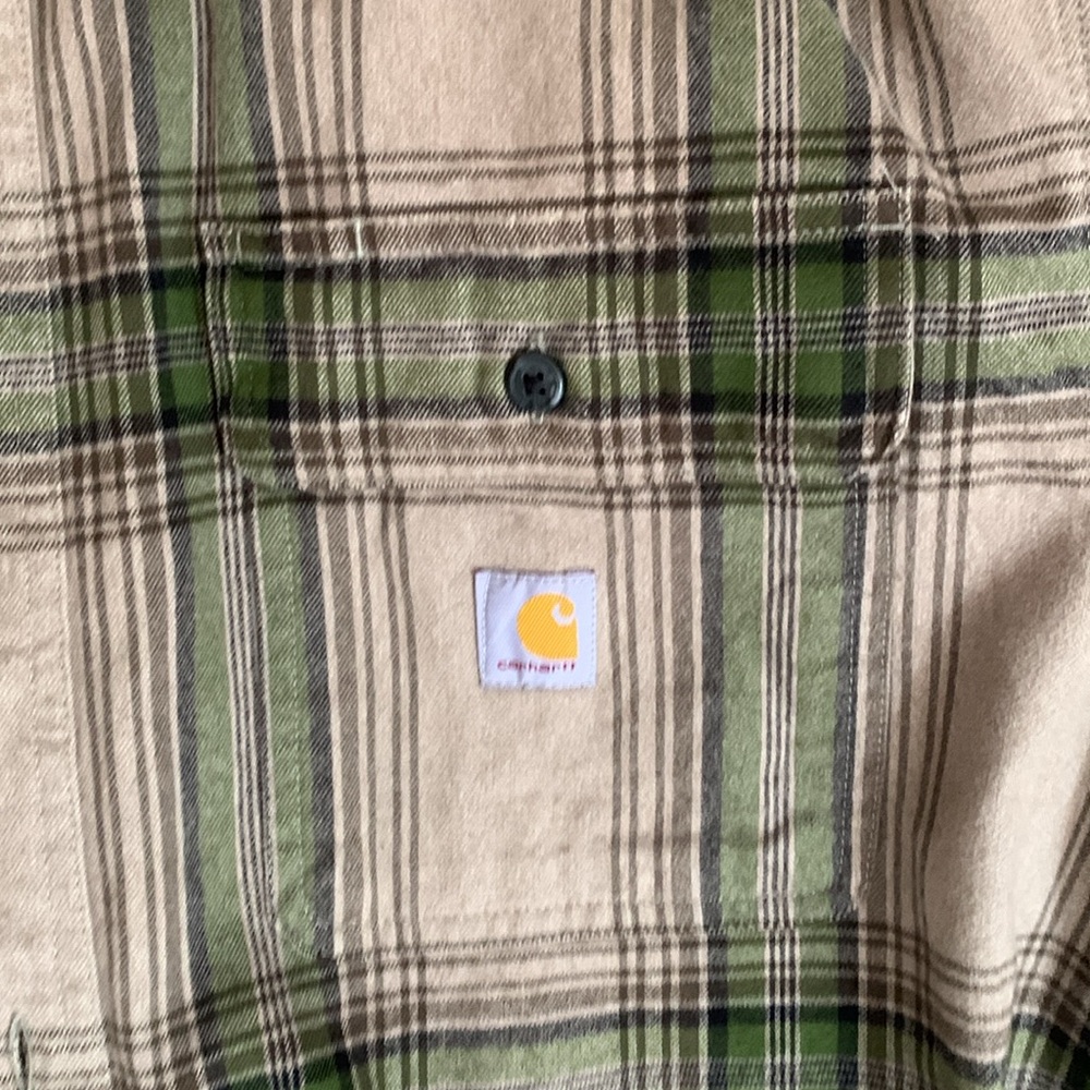 Carhartt Green and Brown Overshirt Size Large